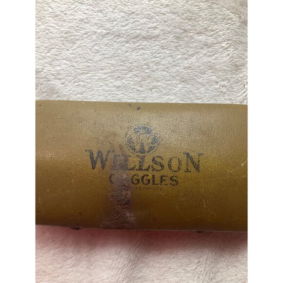 Vintage Willson Goggles Metal Eyewear Case Olive Green 5.5" Long*Read(Just Case) - Picture 2 of 8